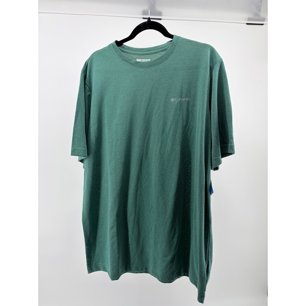 Columbia Meaker Peak Omni Wick T-Shirt Green Crew‎ SS,  Active, Men XLT NWT S205